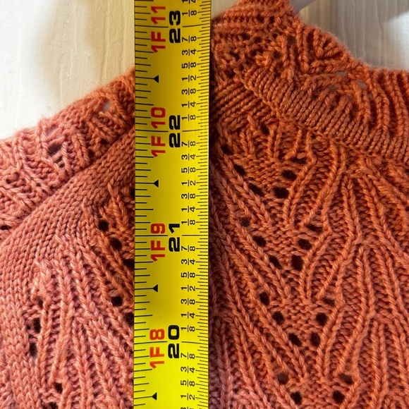 Boden Pointelle Stitch Sweater Pink Sz XS Wool Feminine Girly Holiday Chic Boho - Picture 7 of 10